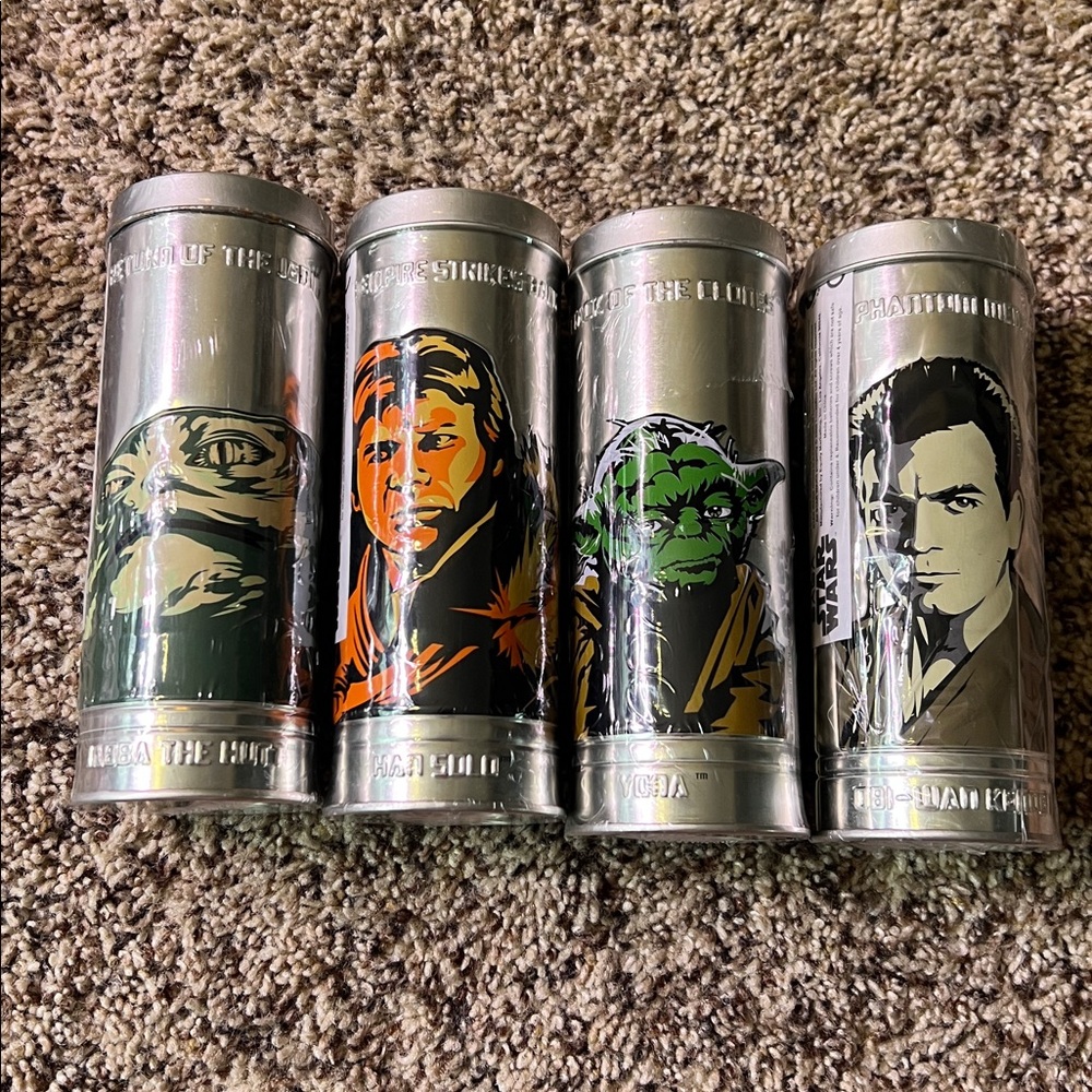 Collection of Four 2005 Burger King Star Wars Collectible Watches in Tins